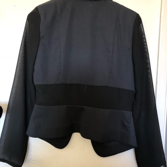 Black mesh paneled blazer - Picture 3 of 4